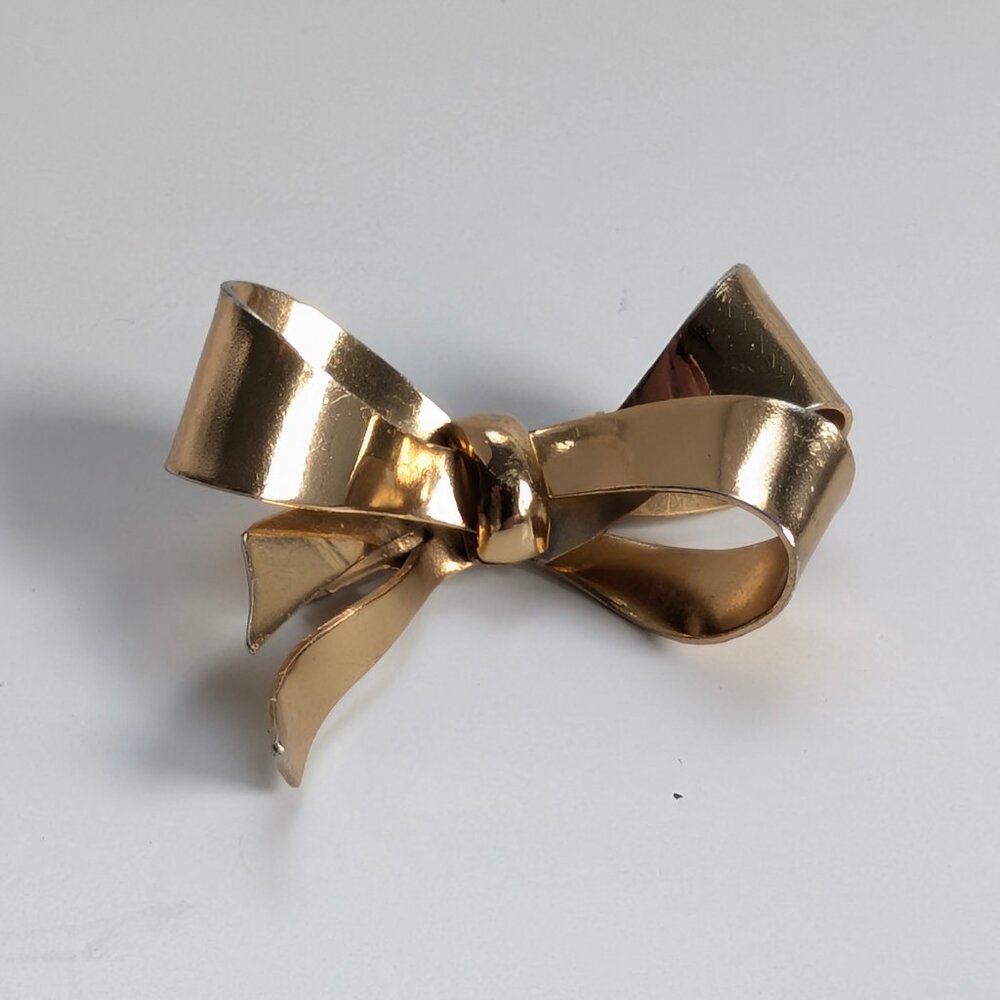 Coro Vintage Golden Bow Brooch